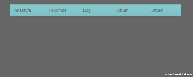 İlk Css Menü Tasarımım